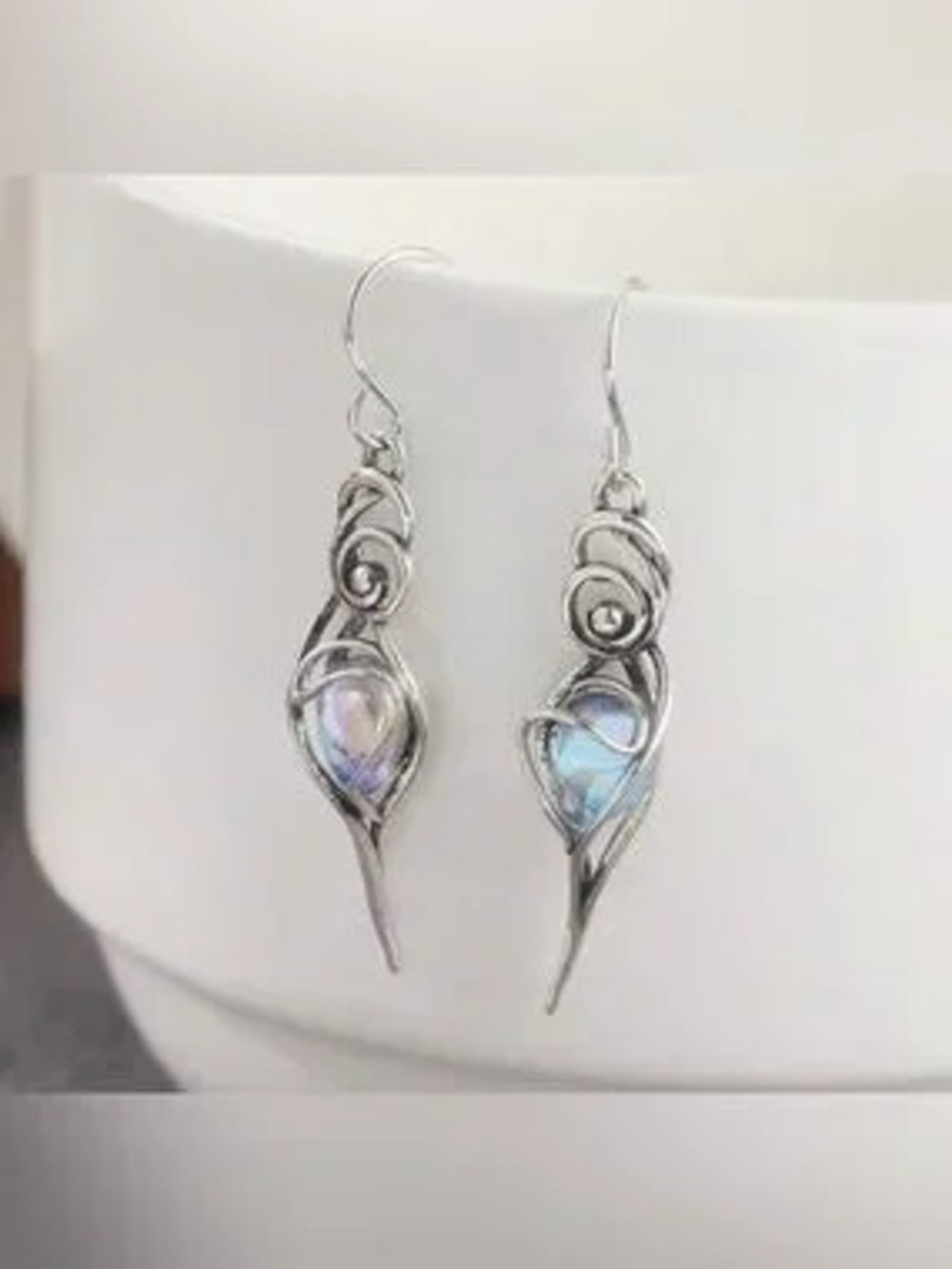 Stone drop earrings N2373